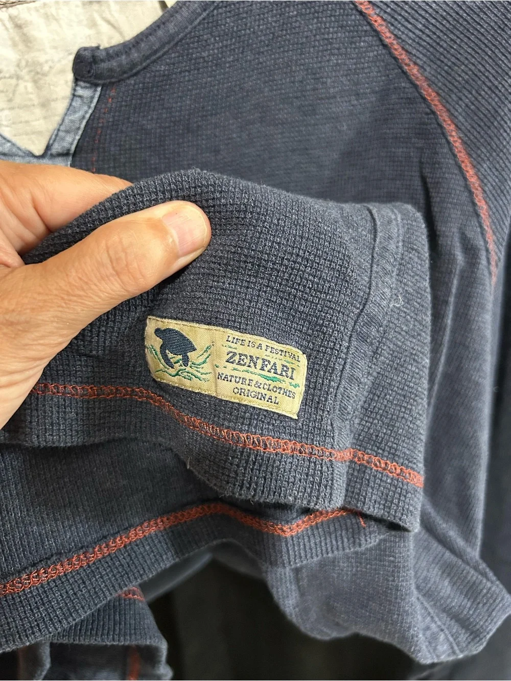 Men's Crewneck Thermal in Navy